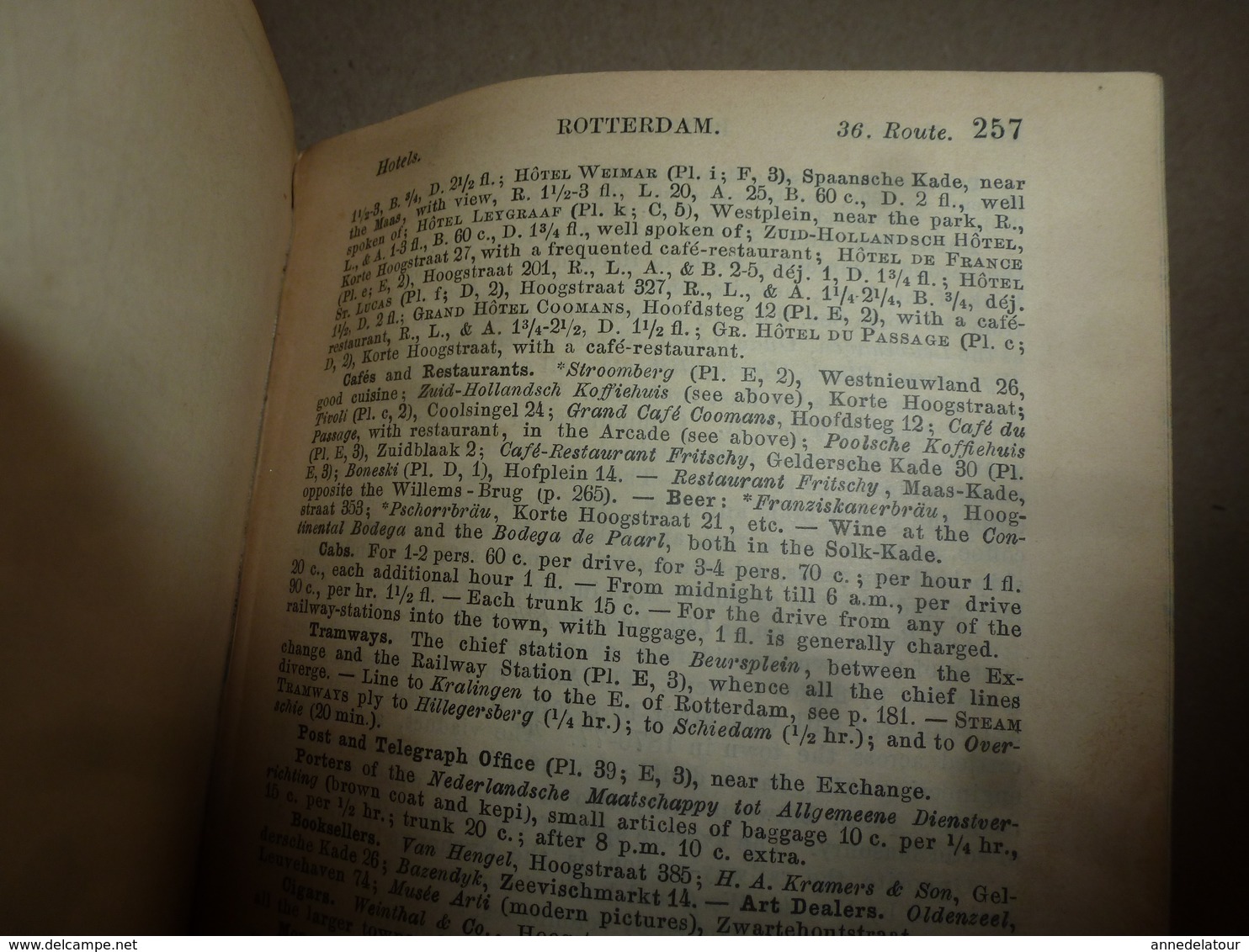 1894  BELGIQUE et HOLLANDE (Belgium and Holland) Handbook for Travellers (Livre de poche pour Voyageurs) par BAEDEKER