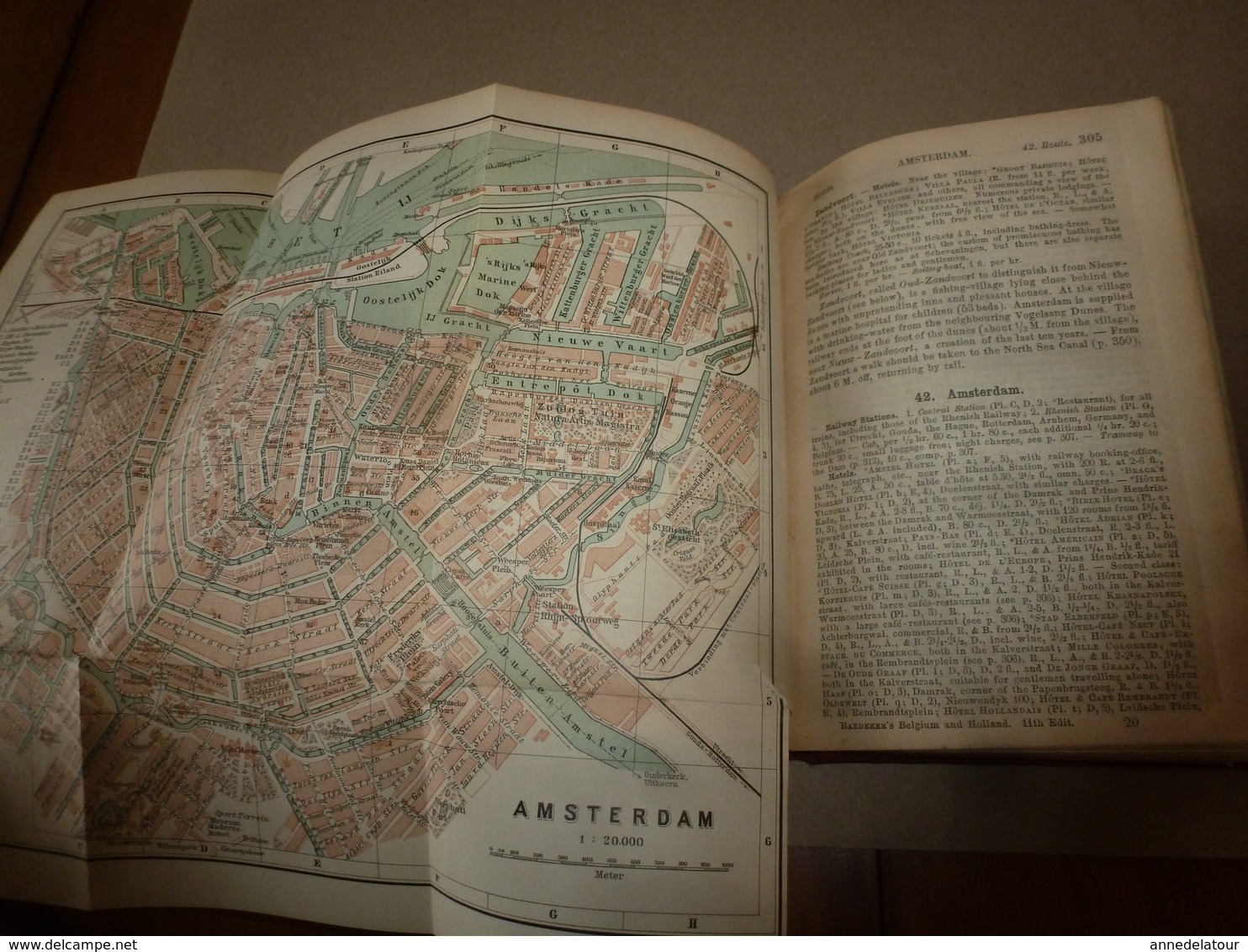 1894  BELGIQUE et HOLLANDE (Belgium and Holland) Handbook for Travellers (Livre de poche pour Voyageurs) par BAEDEKER