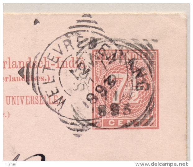 Nederlands Indië - 1893 - 7,5+7,5 Cent Briefkaart G13, Echt Gebruikt Van Semarang Naar Berlin / Deutschland - Nederlands-Indië