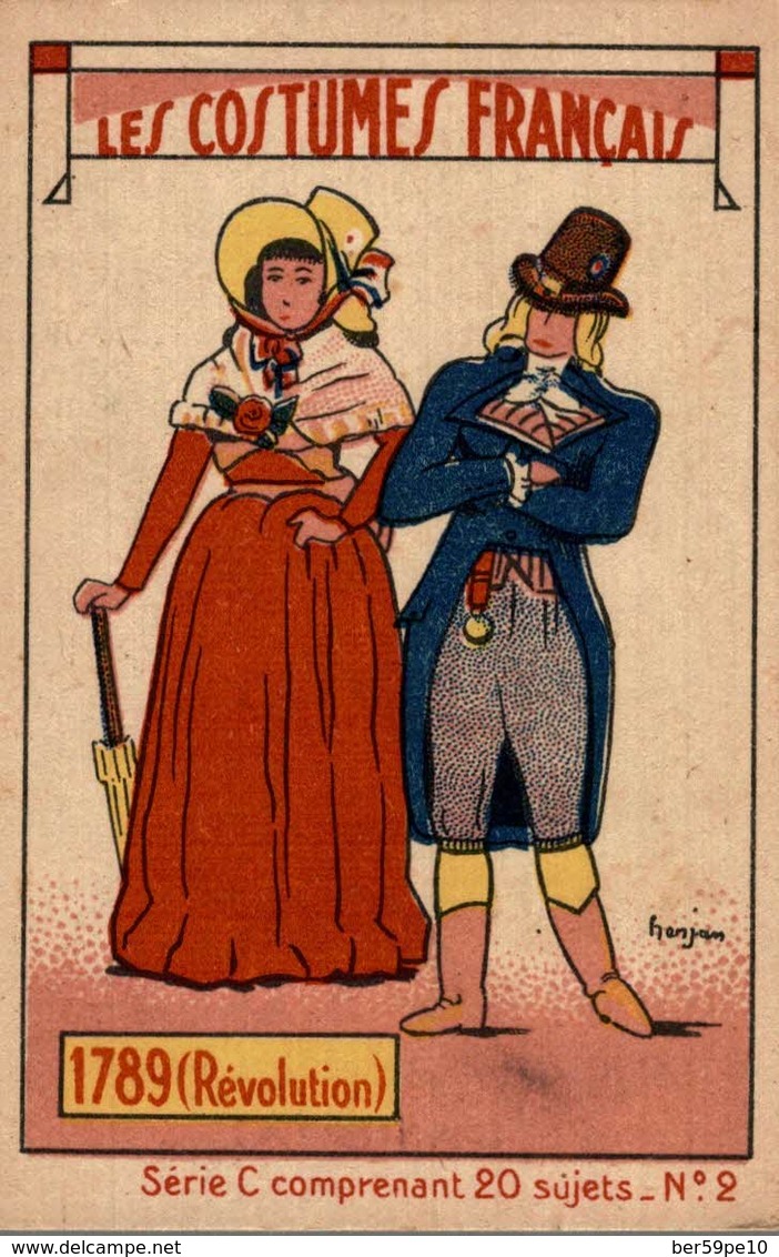 CHROMO CHICOREE EXTRA  A LA MENAGERE DUROYON & RAMETTE CAMBRAI  LES COSTUMES FRANCAIS 1789 LA REVOLUTION - Duroyon & Ramette