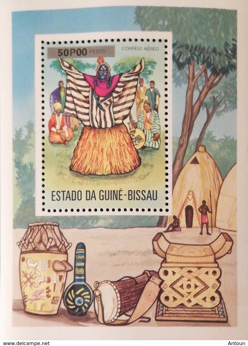 Guinea-Bissau 1976 Masked Dancer S/S  POSTAGE FEE TO BE ADDED ON ALL ITEMS - Guinea-Bissau