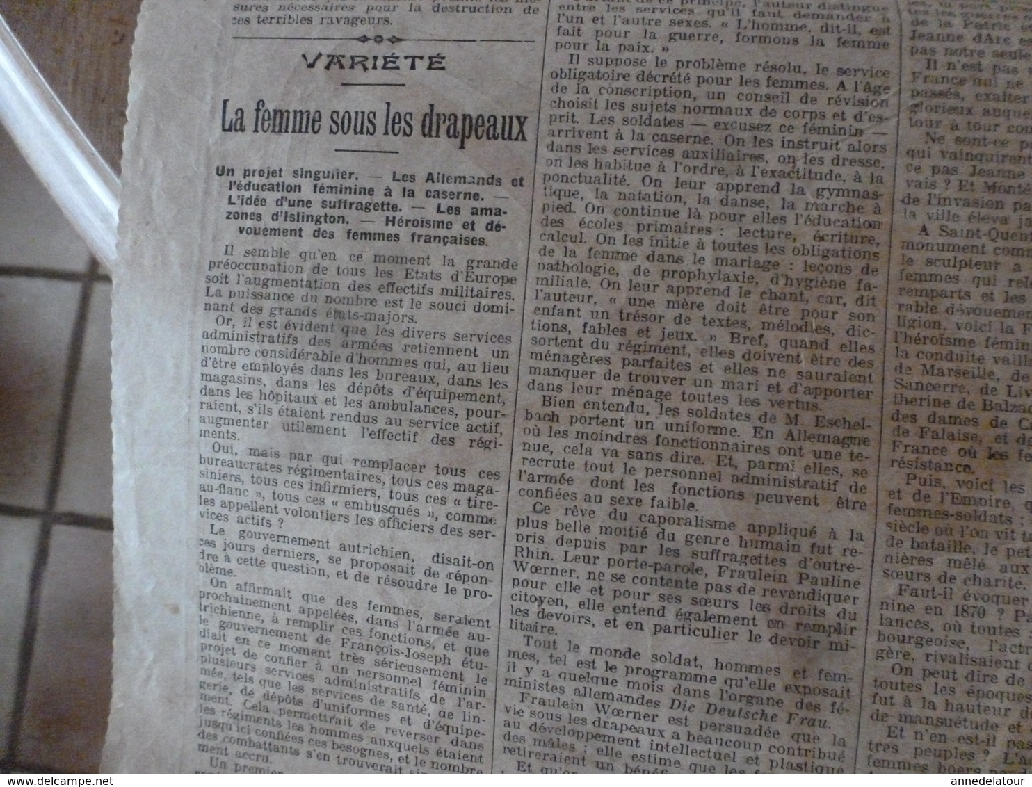 1913 LE PETIT JOURNAL:Les dauphins destructeurs de la sardine; Les amazones d'Islington ; etc