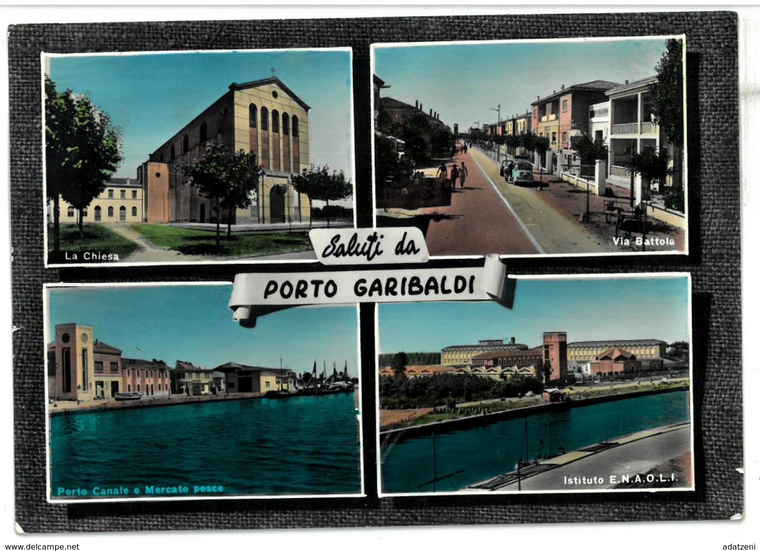 Emilia Romagna  Saluti Da Porto Garibaldi 4 Vedute Viaggiata 1961 - Altri & Non Classificati