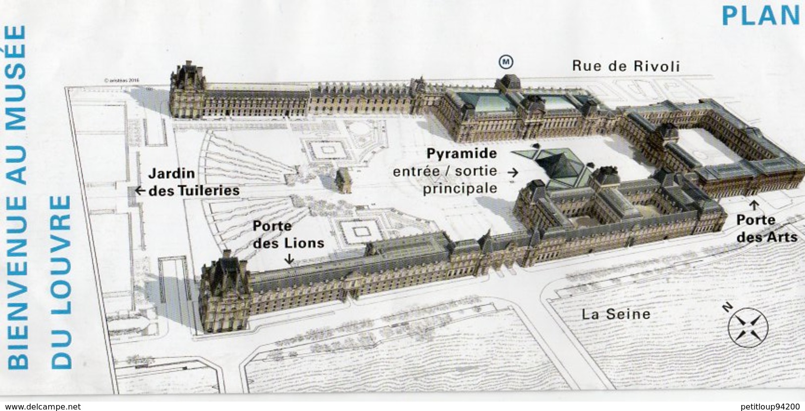 PLAN MUSEE DU LOUVRE *Informations Pratiques *Le Louvre Et Ses Collections *A Découvrir... - Topographical Maps