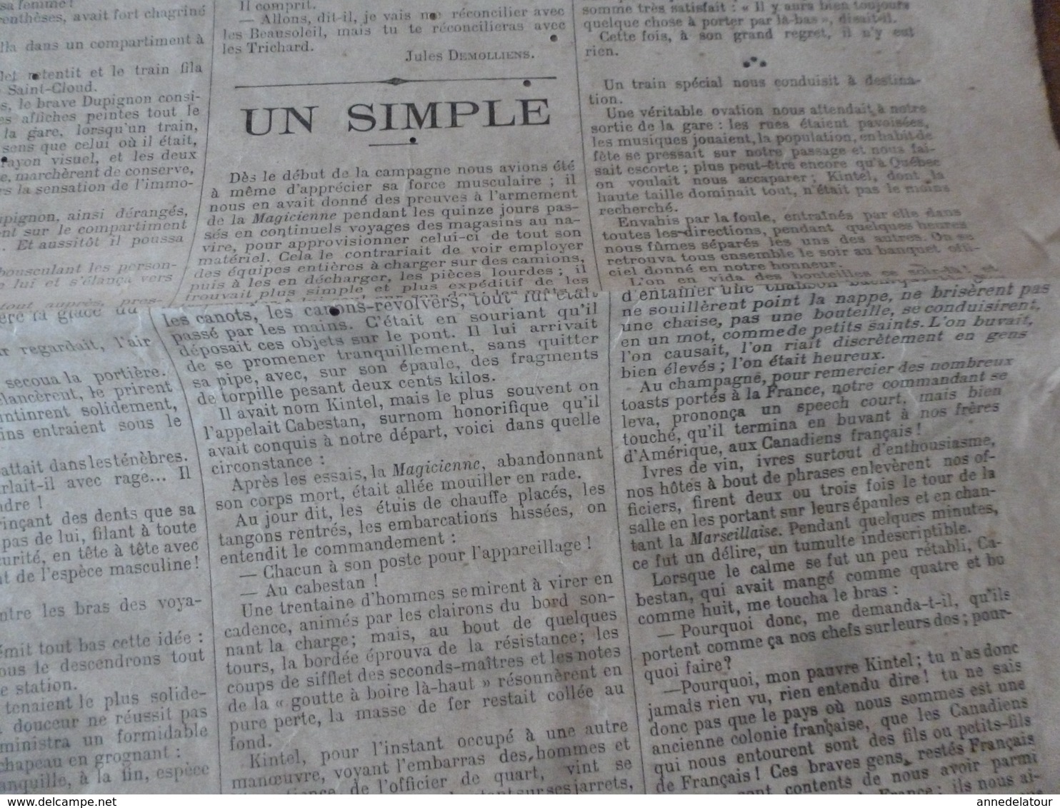1894 LE PETIT JOURNAL: CASIMIR-PERRIER; La compagnie de Francs-Tireurs du 106e de ligne à Livry; etc
