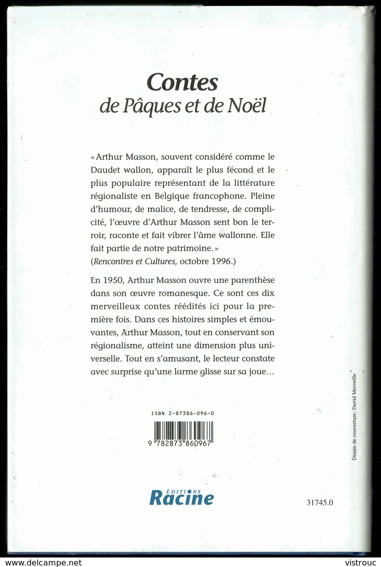 " Contes De Pâques Et De Noël " D'Arthur MASSON - Réédition - RACINE  Bruxelles - 1997. - Autores Belgas