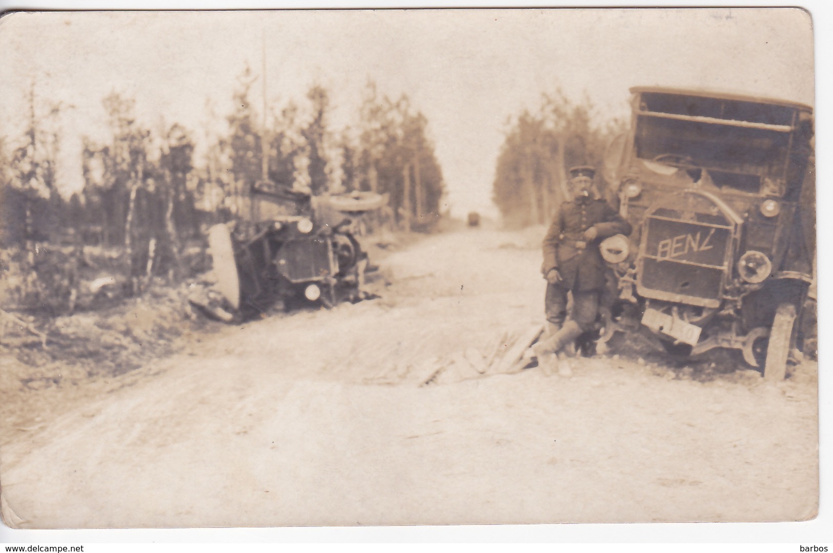 1918, WWI , Truck , Camion , Mercedes Benz Foto , Postcard - Europe