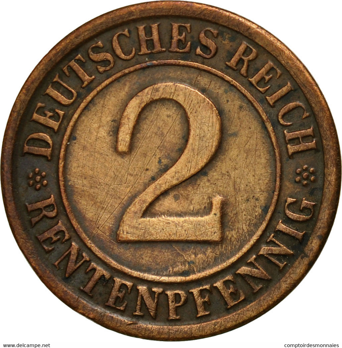 Monnaie, Allemagne, République De Weimar, 2 Rentenpfennig, 1924, Karlsruhe - 2 Rentenpfennig & 2 Reichspfennig