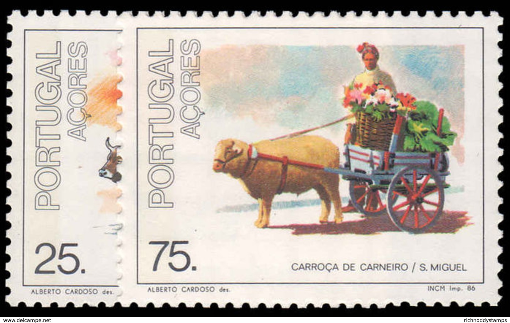 Azores 1986 Traditional Carts Unmounted Mint. - Azores