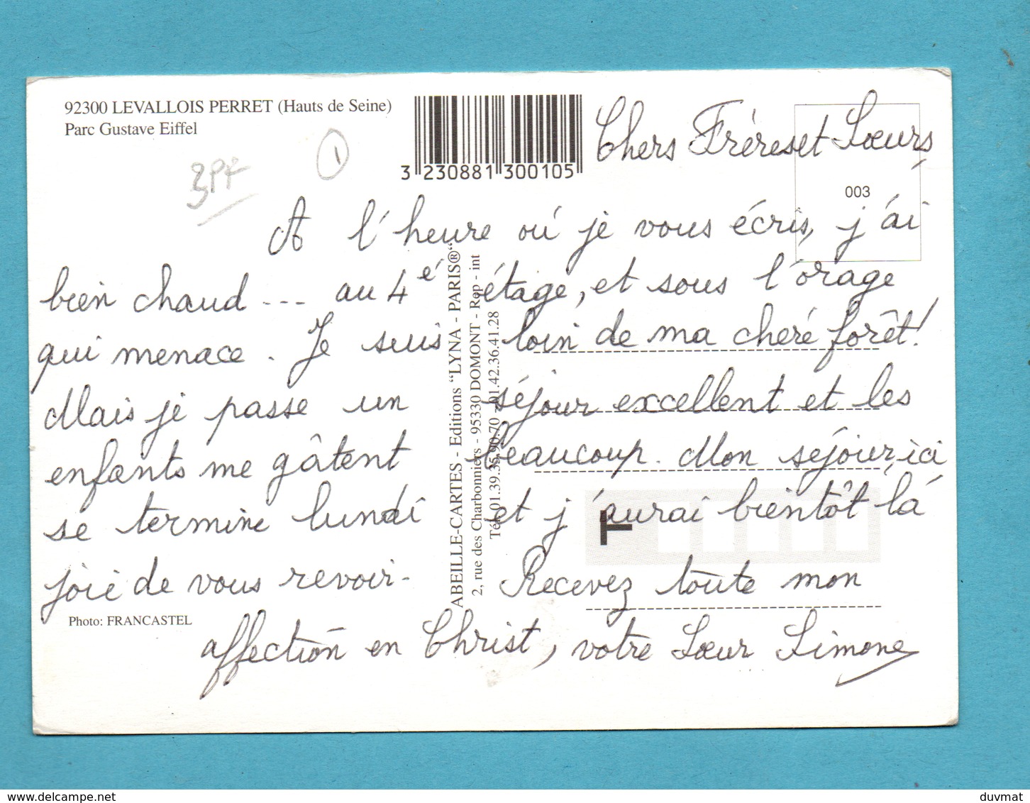 92 Hauts De Seine Levallois Perret Parc Gustave Eiffel - Levallois Perret