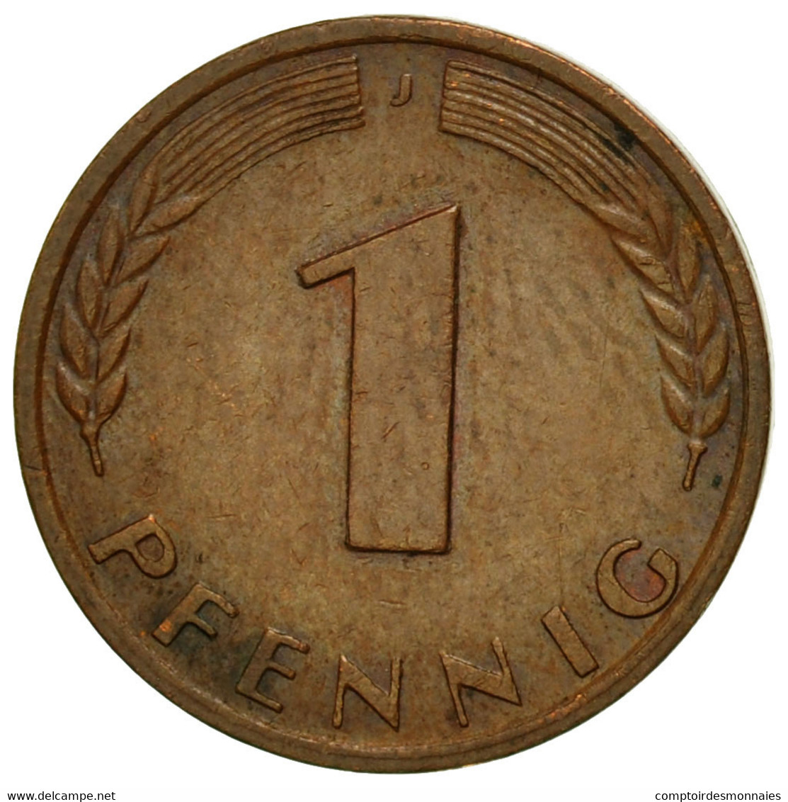 Monnaie, République Fédérale Allemande, Pfennig, 1950, Hambourg, TB+, Copper - 1 Pfennig