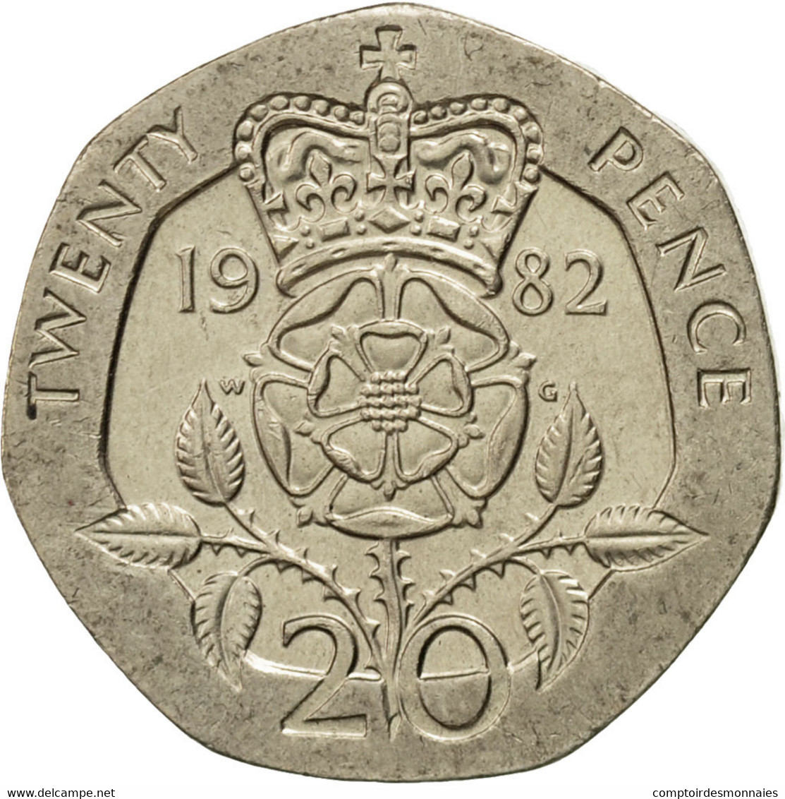 Monnaie, Grande-Bretagne, Elizabeth II, 20 Pence, 1982, TB+, Copper-nickel - 20 Pence