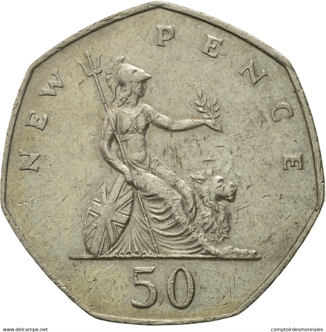 Monnaie, Grande-Bretagne, Elizabeth II, 50 New Pence, 1976, TB+, Copper-nickel - 50 Pence