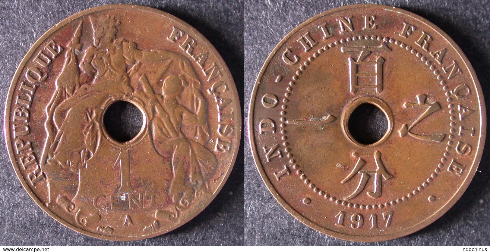 INDOCHINE  1 Cent 1917   INDOCINA  INDOCHINA    PORT OFFERT - Viêt-Nam