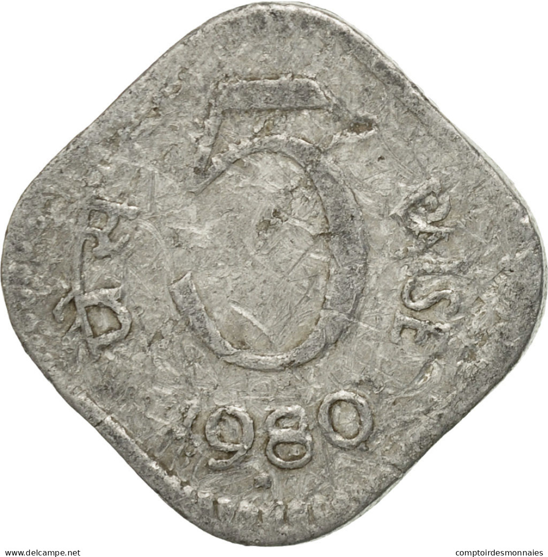Monnaie, INDIA-REPUBLIC, 5 Paise, 1980, B+, Aluminium, KM:18.6 - Inde