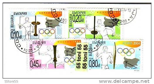 OLYMPIC GAMES 2004  4 V.- Used / Oblitere (O)  BULGARIA / Bulgarie - Altri & Non Classificati