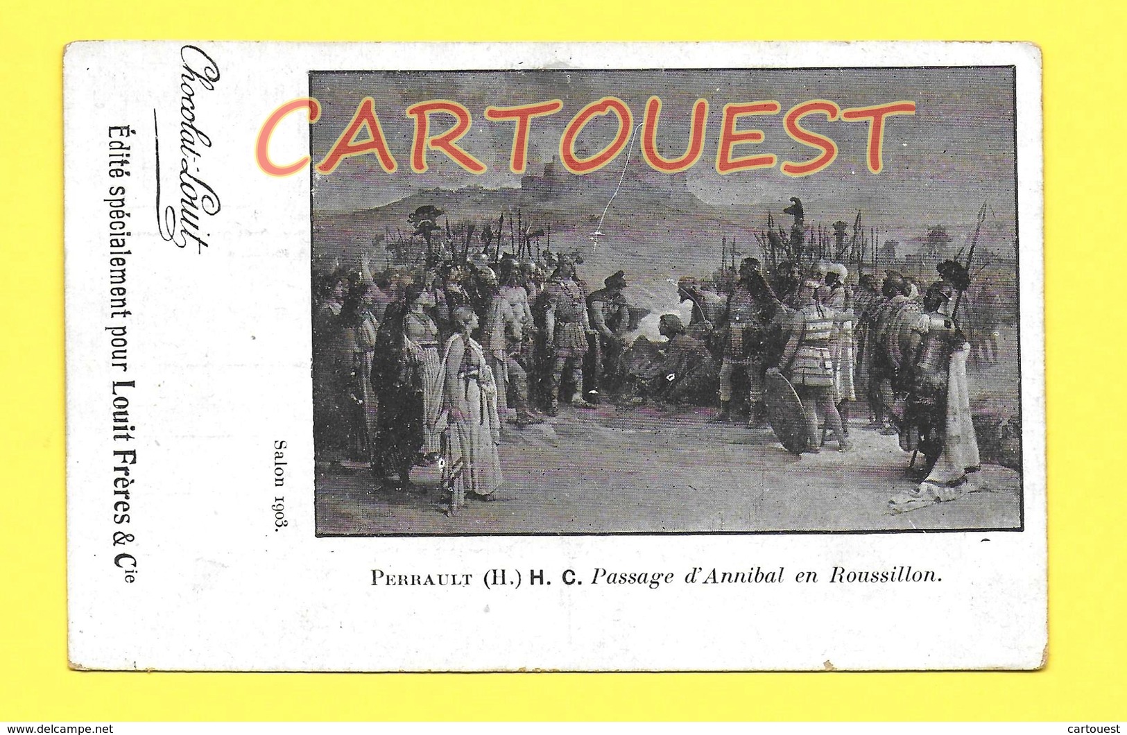 CPA De H. PERRAULT H.C. PASSAGE D' ANNIBAL ROUSSILLON - Pub. CHOCOLAT LOUIT - Louit