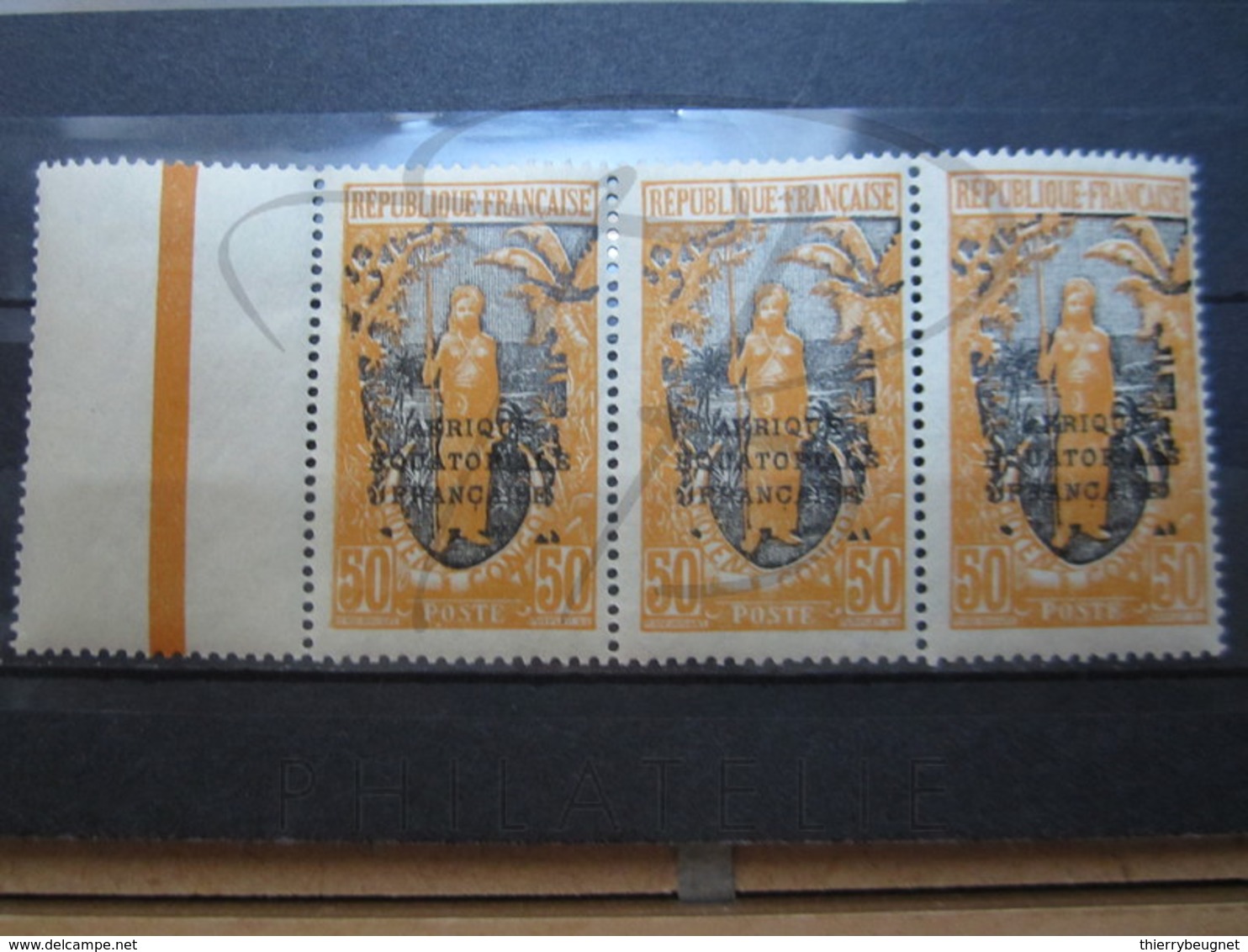 VEND BEAUX TIMBRES DU CONGO N° 98 EN BANDE DE 3 , XX !!! - Ungebraucht