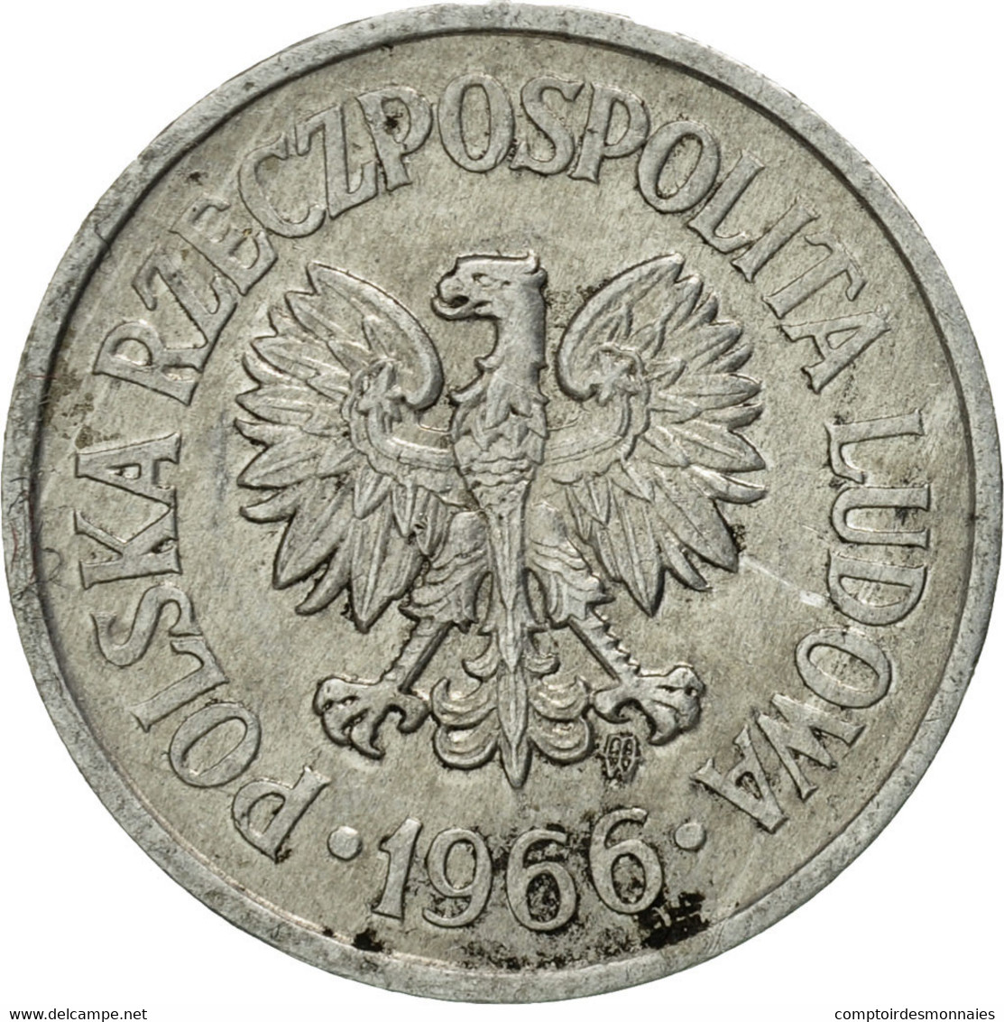 Monnaie, Pologne, 10 Groszy, 1966, Warsaw, TB, Aluminium, KM:AA47 - Pologne