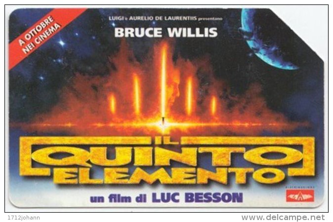 ITALY C-343 Magnetic SIP - Cinema, The Fifth Element, Bruce Willis Exp. 31.12.99 - Used - Öff. Diverse TK