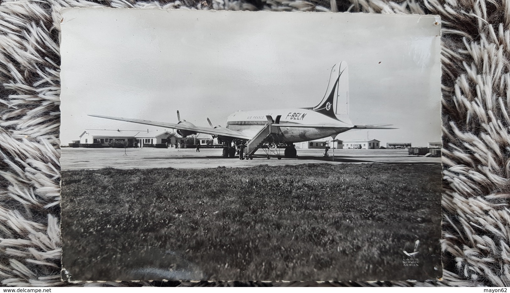 AJACCIO CORSE CPSM RARE - AEROGARE CAMPO DELL ORO - AVION AIR FRANCE MARSEILLE AJACCIO - Corse