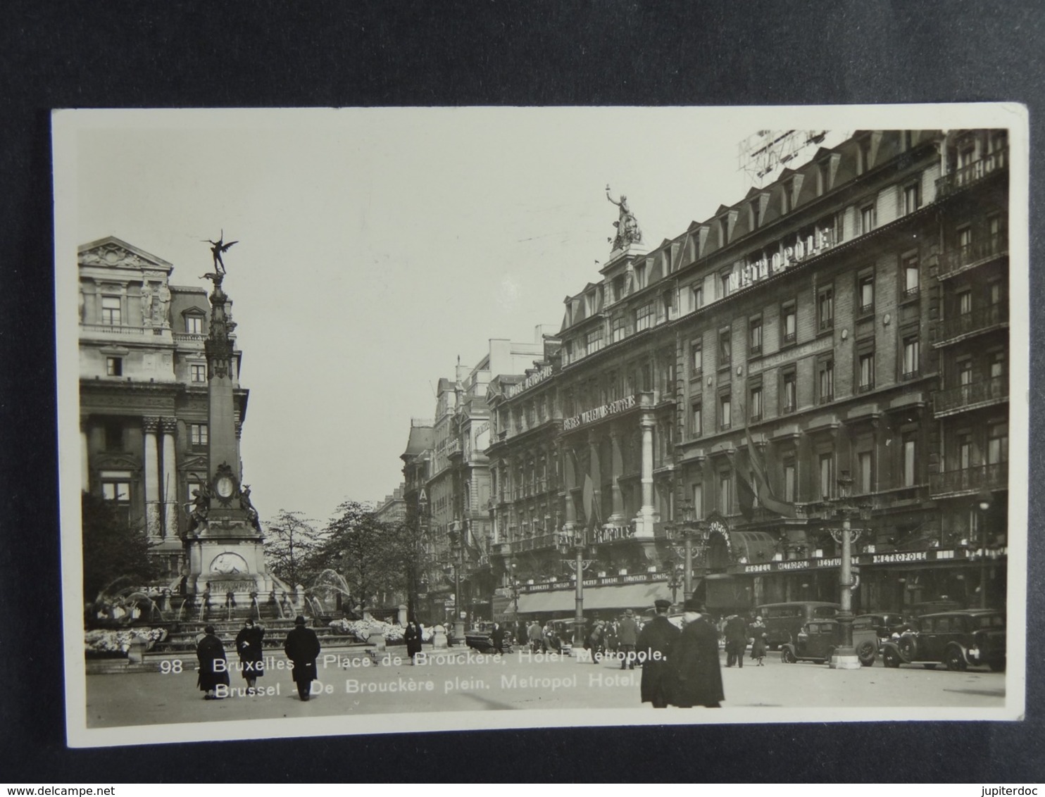 Bruxelles Place De Brouckère,Hôtel Métropole (Real Photo) - Cafés, Hotels, Restaurants