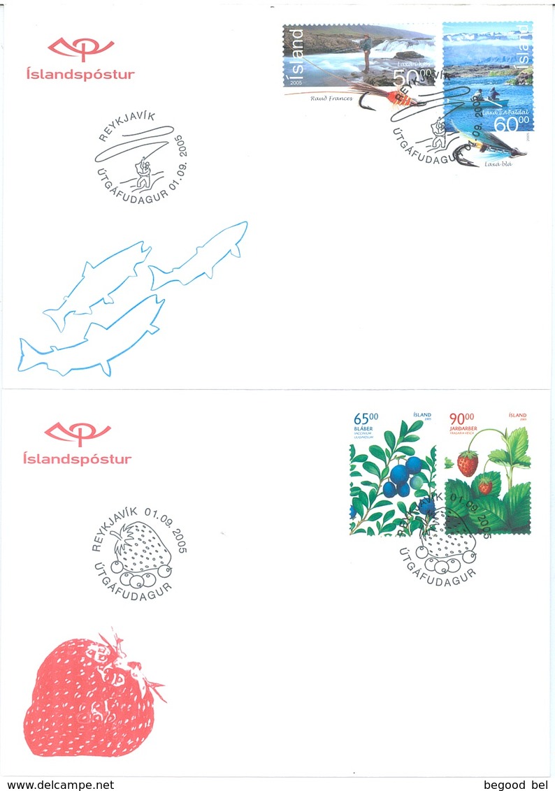 ISLAND  - FDC - YEAR 2005 COMPLETE SET 17 FDC's - Lot 17765 - QUOTTATION  MICHEL 83.00 EUR
