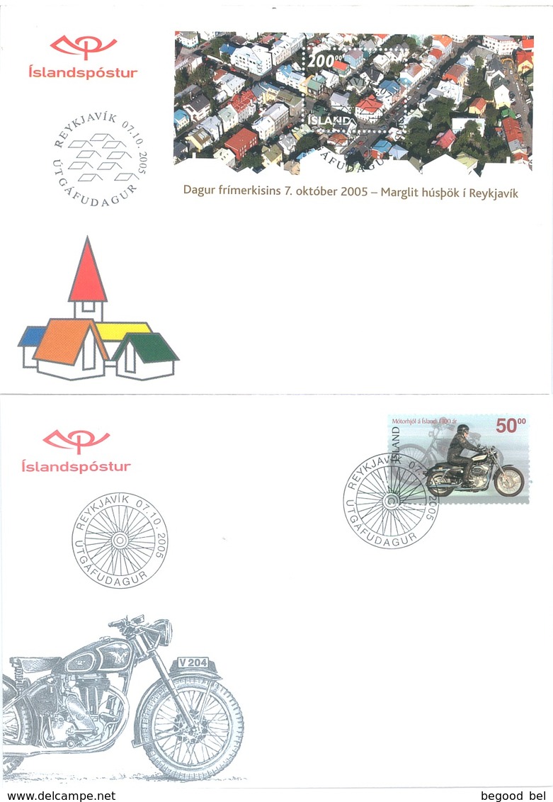 ISLAND  - FDC - YEAR 2005 COMPLETE SET 17 FDC's - Lot 17765 - QUOTTATION  MICHEL 83.00 EUR