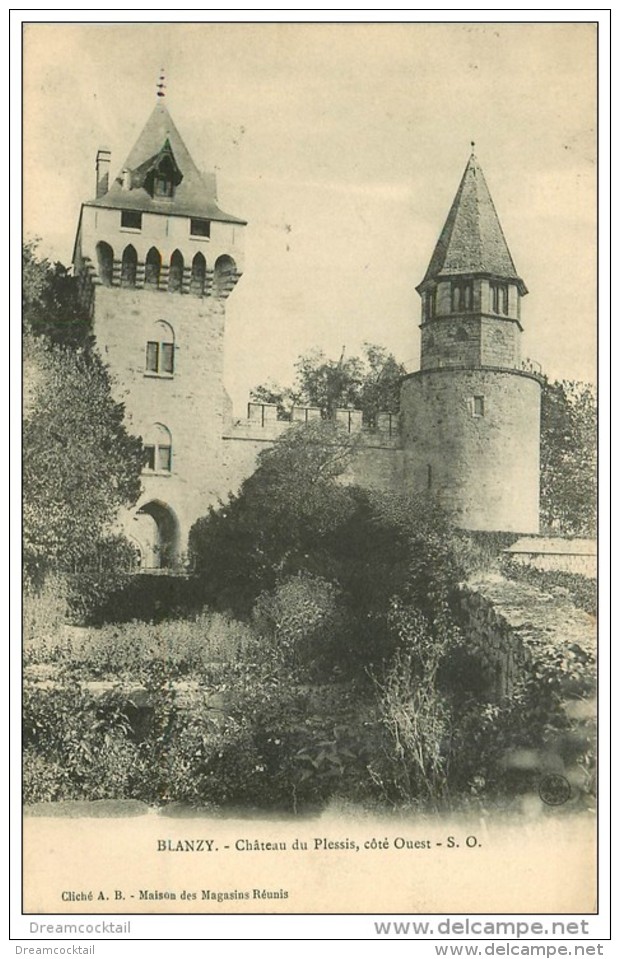71 BLANZY. Château De Plessis 1908 - Other & Unclassified