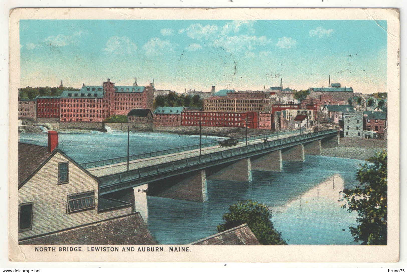 North Bridge, Lewiston And Auburn - 1925 - Lewiston