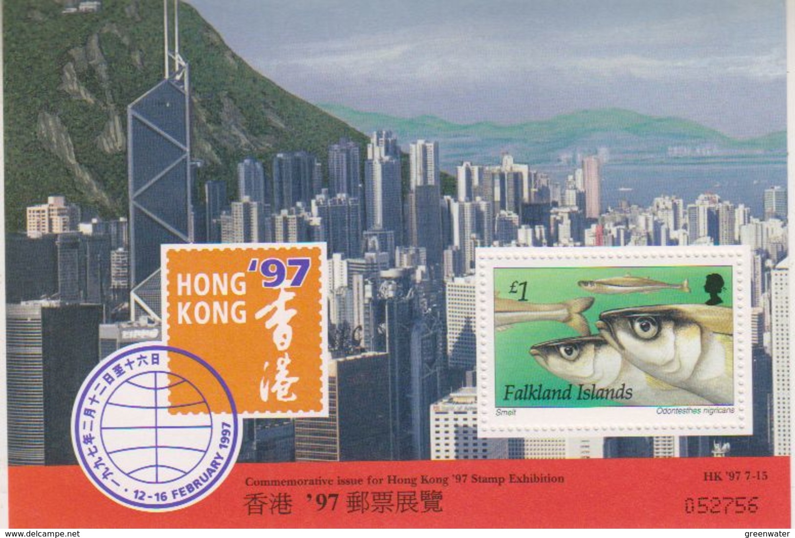 Falkland Islands 1997 Hong Kong M/s ** Mnh (39852) - Falklandeilanden