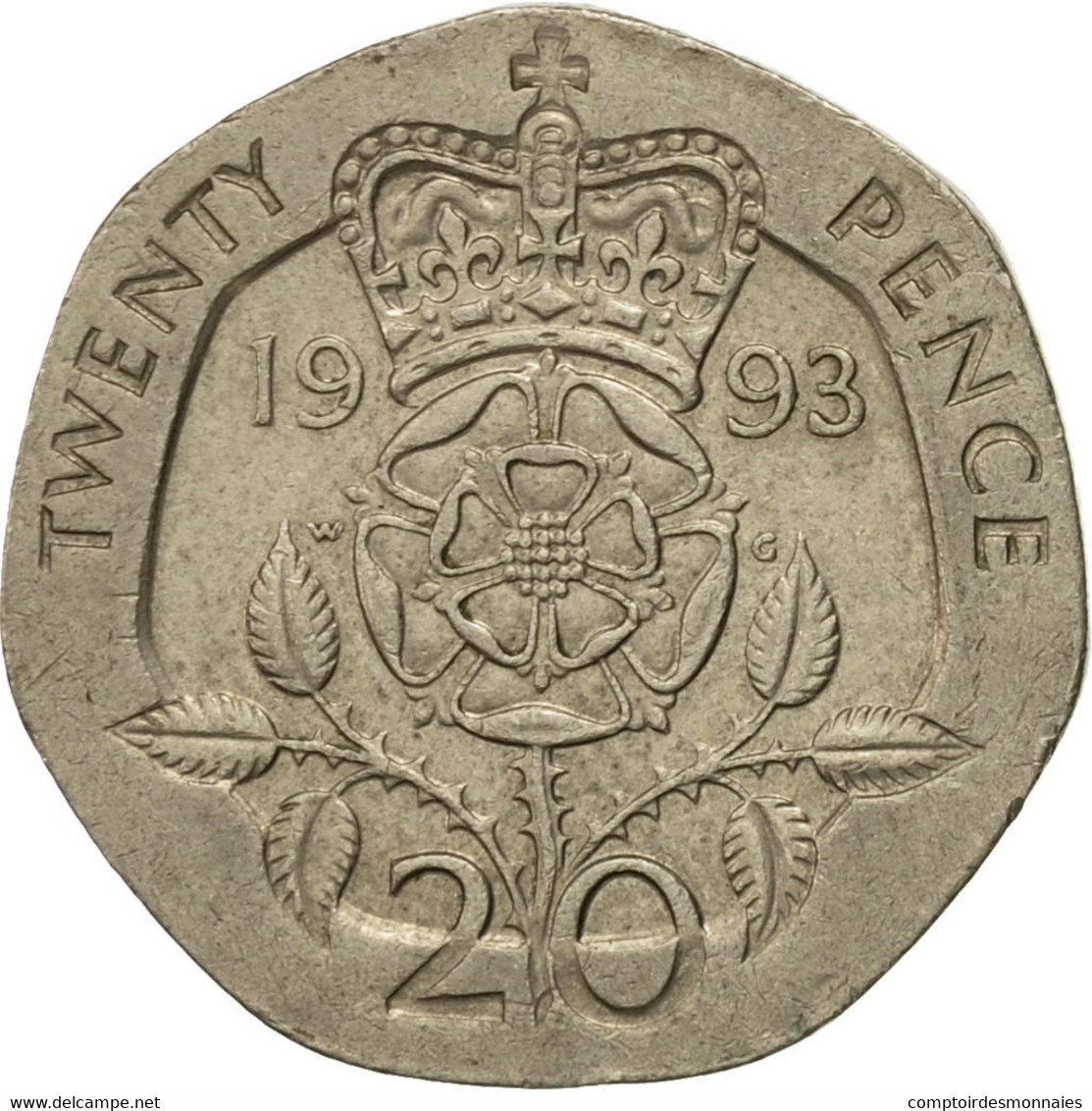 Monnaie, Grande-Bretagne, Elizabeth II, 20 Pence, 1993, TB+, Copper-nickel - 20 Pence