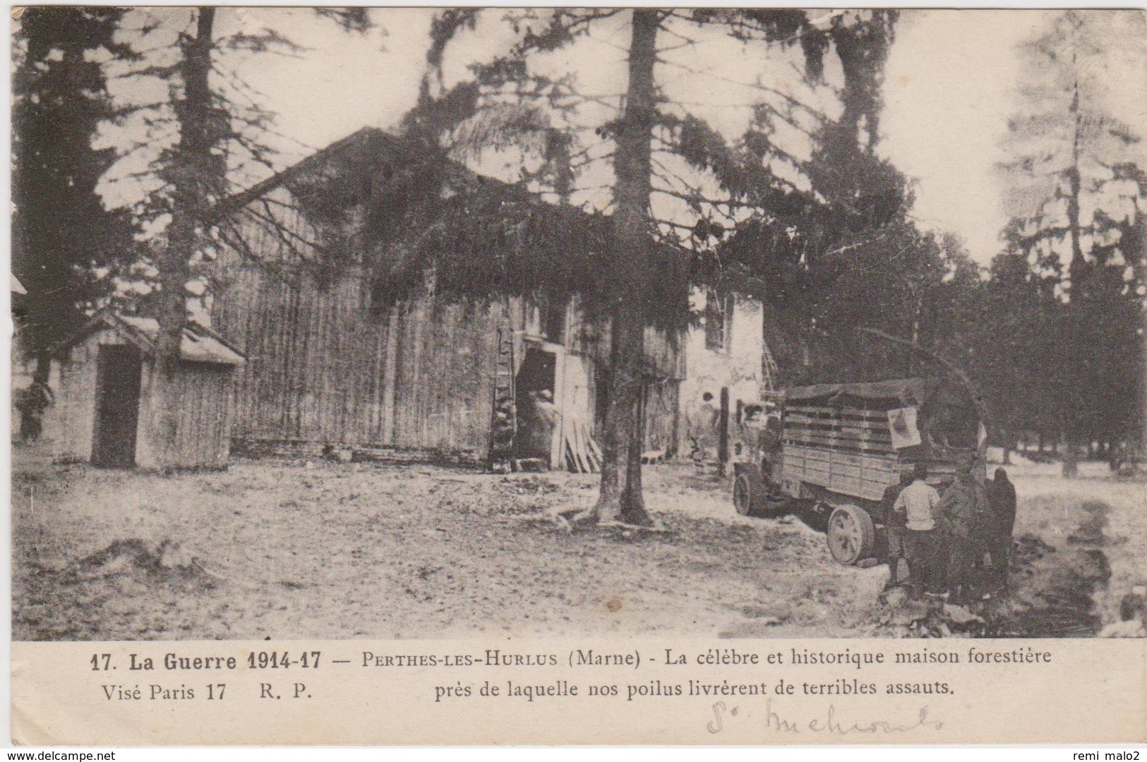 CARTE POSTALE   PERTHES LES HURLUS 51  La Célèbre Et Historique Maison Forestière - Vitry-la-Ville