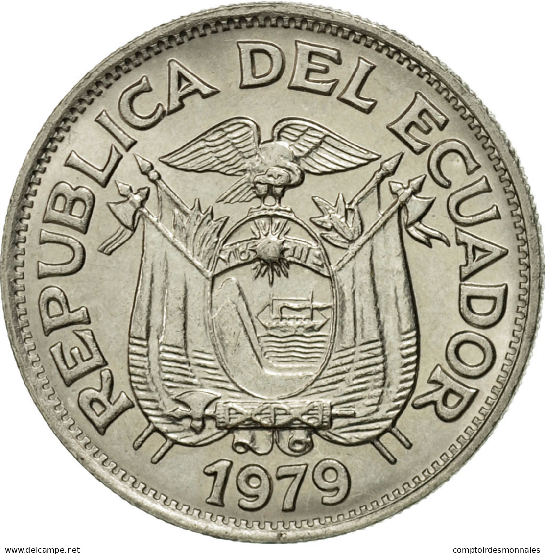 Monnaie, Équateur, 50 Centavos, Cincuenta, 1979, TTB, Nickel Clad Steel, KM:81 - Equateur