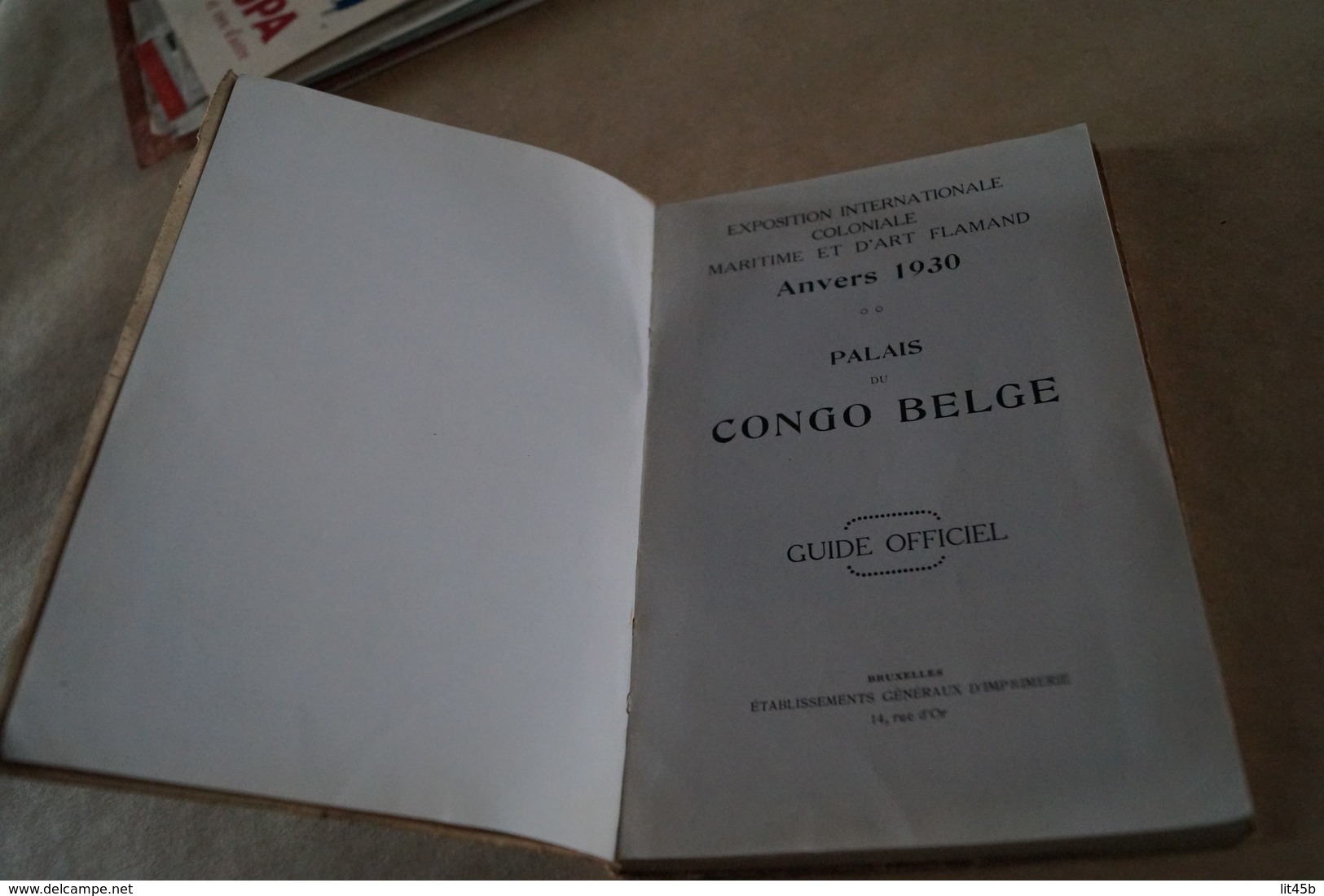 Palais Du Congo Belge,guide Officiel Anvers,Antwerpen 1930,151 Pages,20,5 Cm/13,5 Cm. - Documents Historiques