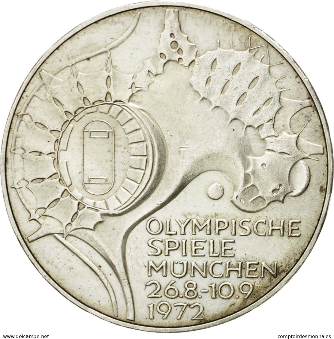 Monnaie, République Fédérale Allemande, 10 Mark, 1972, Hamburg, TB+, Argent - Commémoratives
