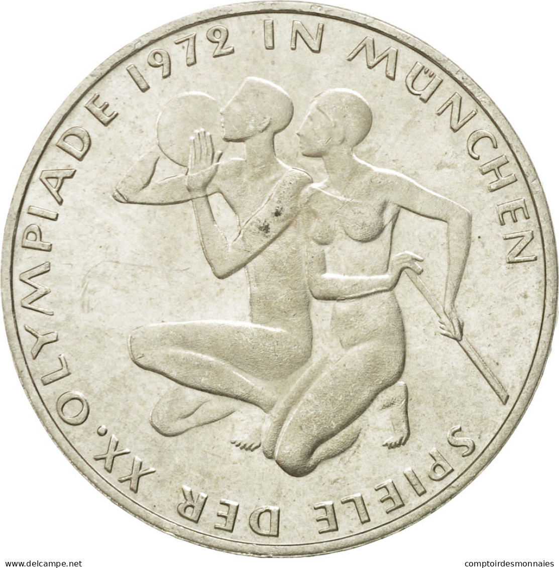 Monnaie, République Fédérale Allemande, 10 Mark, 1972, Karlsruhe, TTB+ - Commémoratives