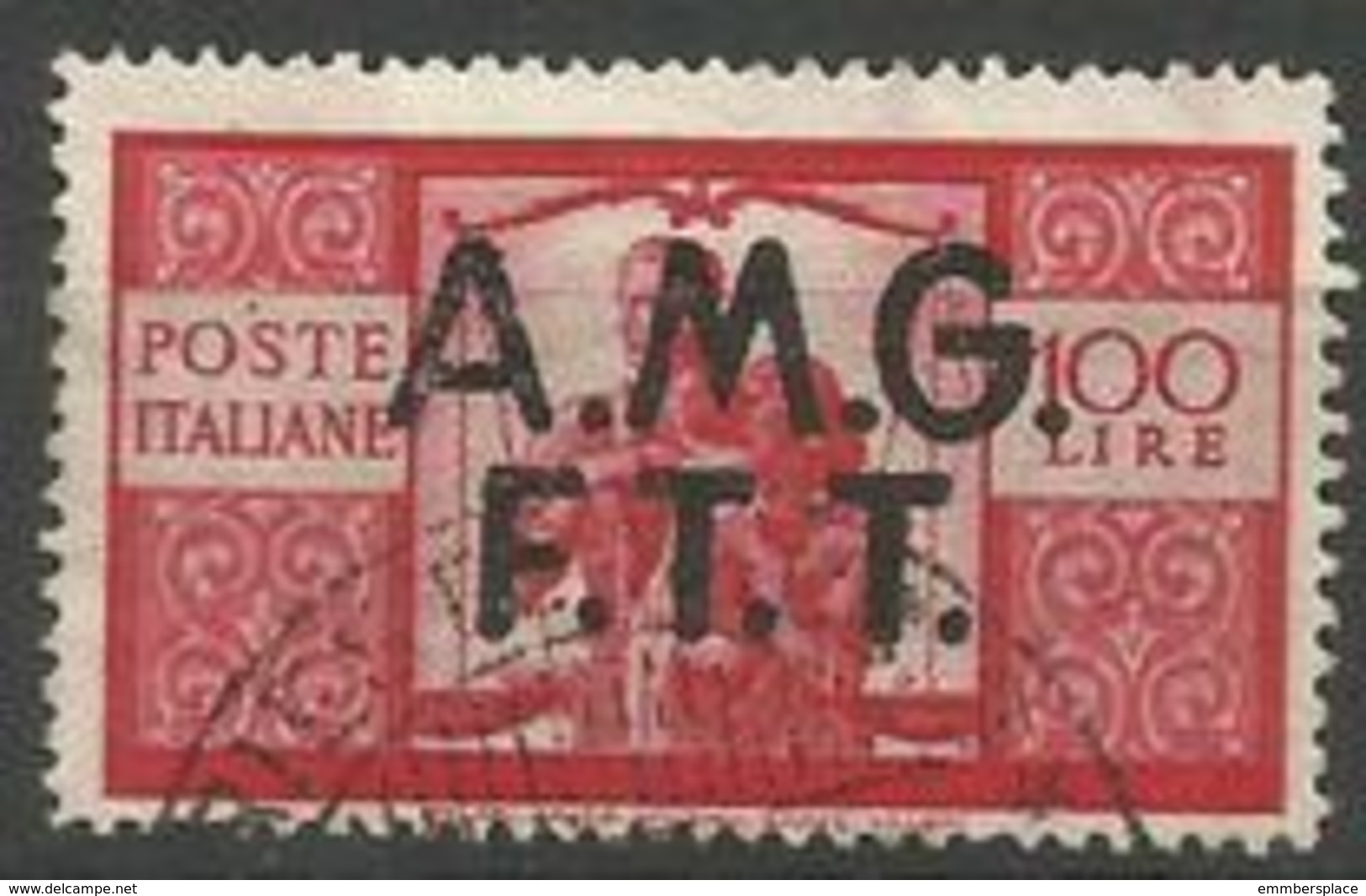 Trieste Zone A - 1947 Work, Justice & Family 100L FU  SG 17  Sc 14 - Used