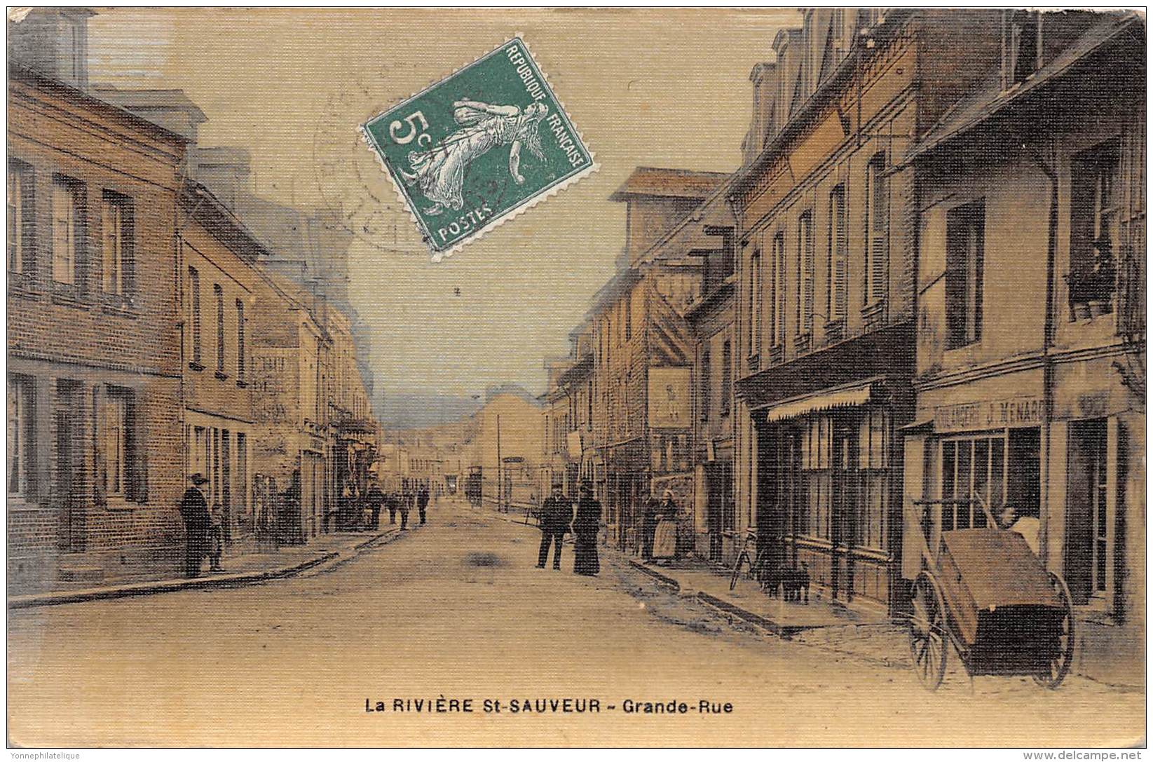 14 - CALVADOS / 141712 - La Rivière Saint Sauveur - Grande Rue - Beau Cliché - Autres & Non Classés