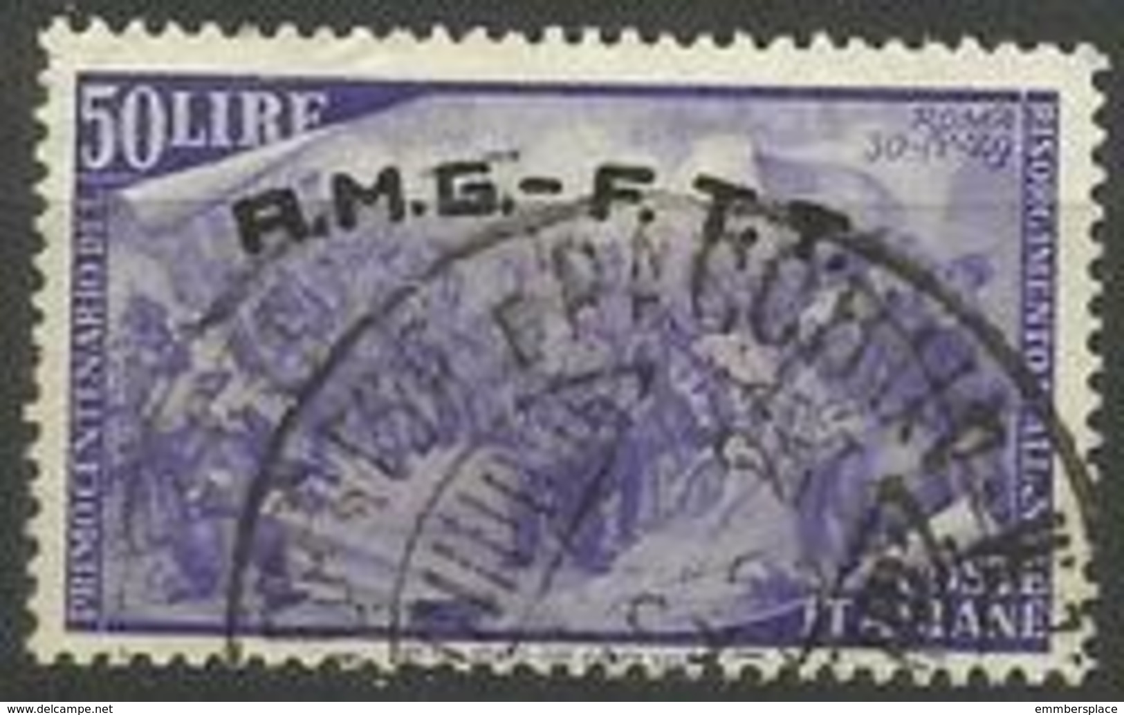 Trieste Zone A - 1948 Garibaldi 50L FU  SG 75  Sc 28 - Used