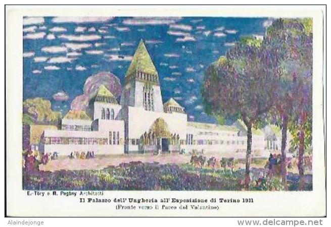 Torino - Il Palazzo Dell'Ungheria All'Esposizione Di Torino 1911 - Fronte Verso Il Parco Del Valentino - P. Celanza E.C. - Expositions