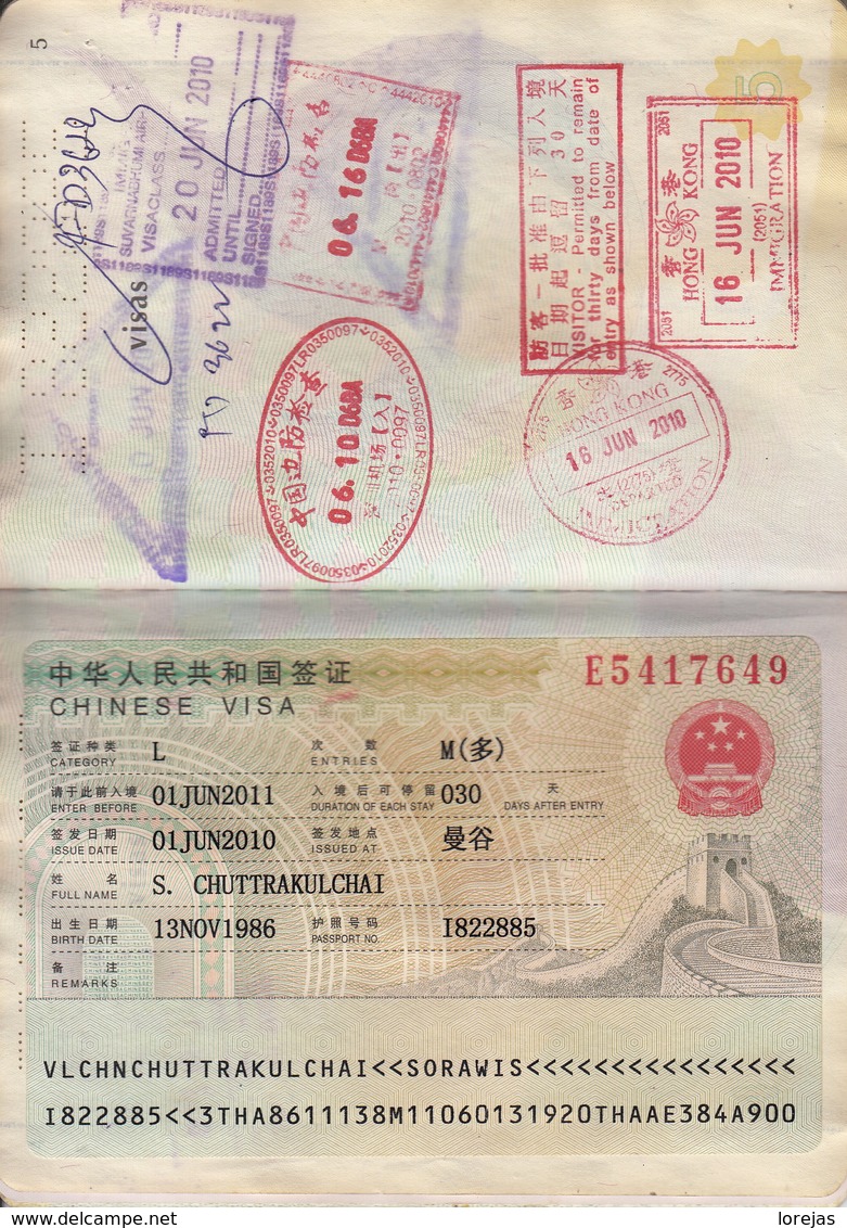 Thailand Biometric  Passport ,  Reisepass , Paspoort , Passeport , Reispas 2009 - Documentos Históricos