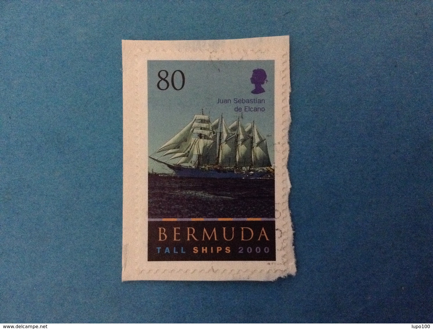 2000 BERMUDA FRANCOBOLLO USATO STAMP USED - TALL SHIPS JUAN SEBASTIAN DE ELCANO NAVE VELIERO - Bermuda