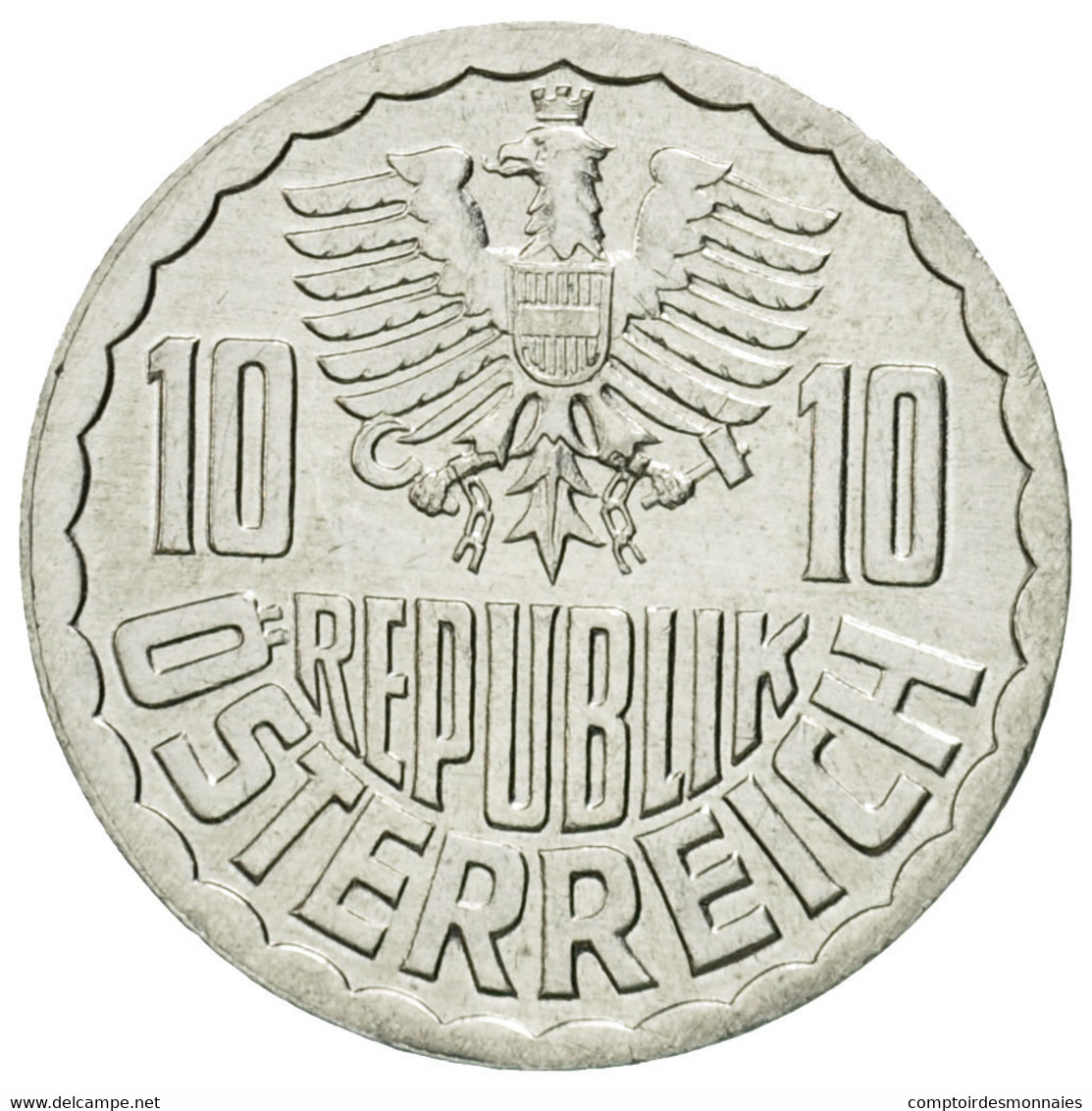 Monnaie, Autriche, 10 Groschen, 1987, Vienna, TB+, Aluminium, KM:2878 - Autriche