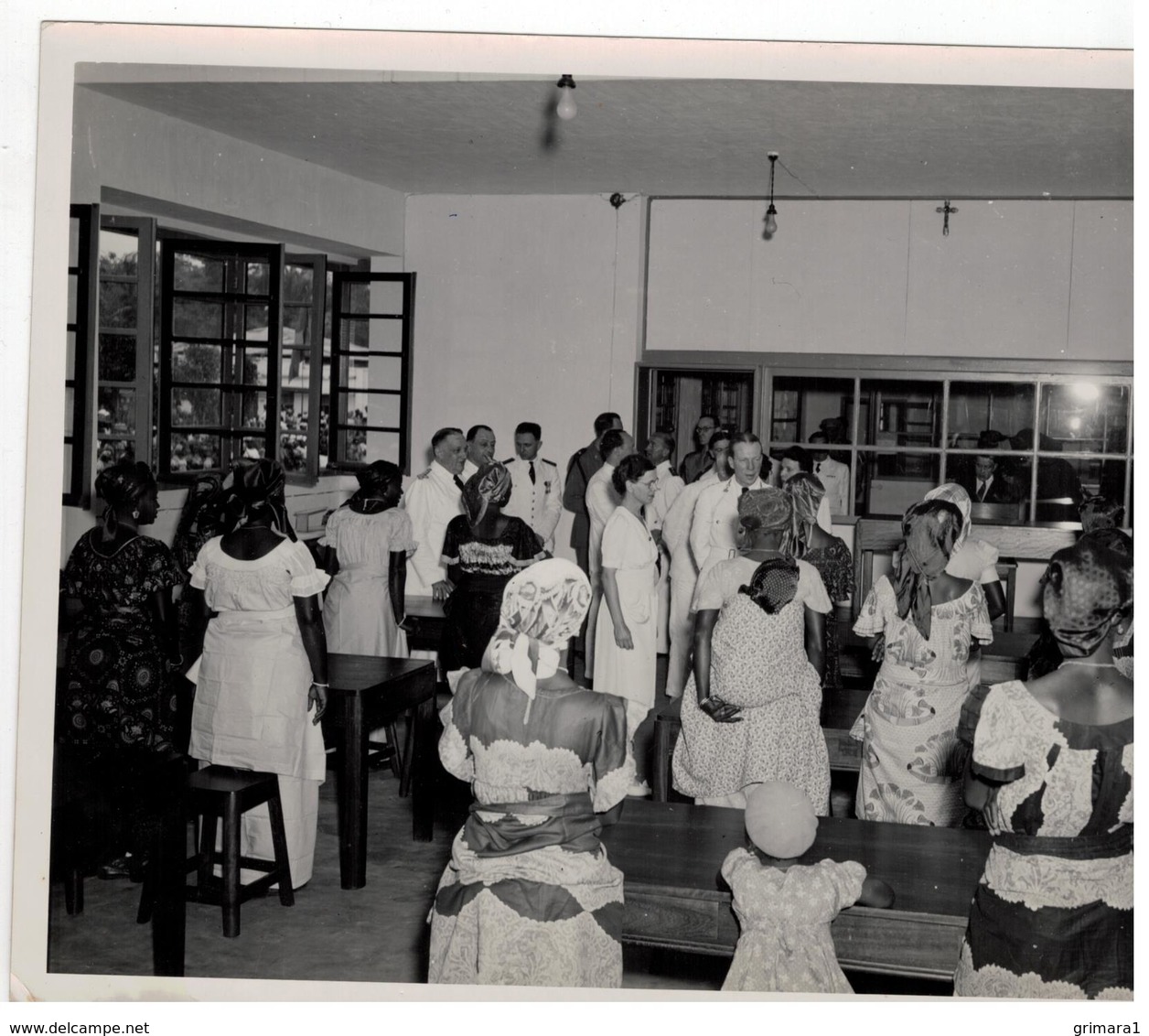 Le Voyage De SAR Le Prince Régent Au Congo Belge à Léopoldville 1947,les Cours (originele Foto A.Da Cruz 24x18cm) - Congo Belge