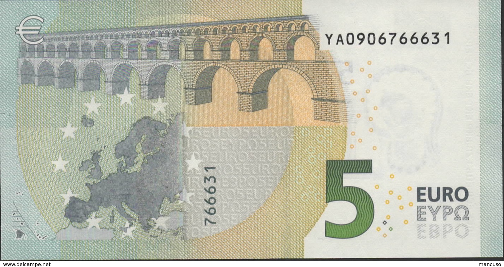 &euro; 5 GREECE  Y001 I2  DRAGHI  UNC - 5 Euro