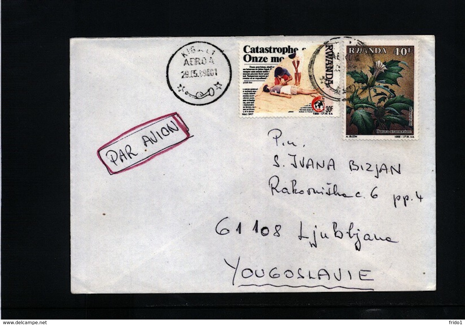 Rwanda Interesting Airmail Letter - Otros & Sin Clasificación