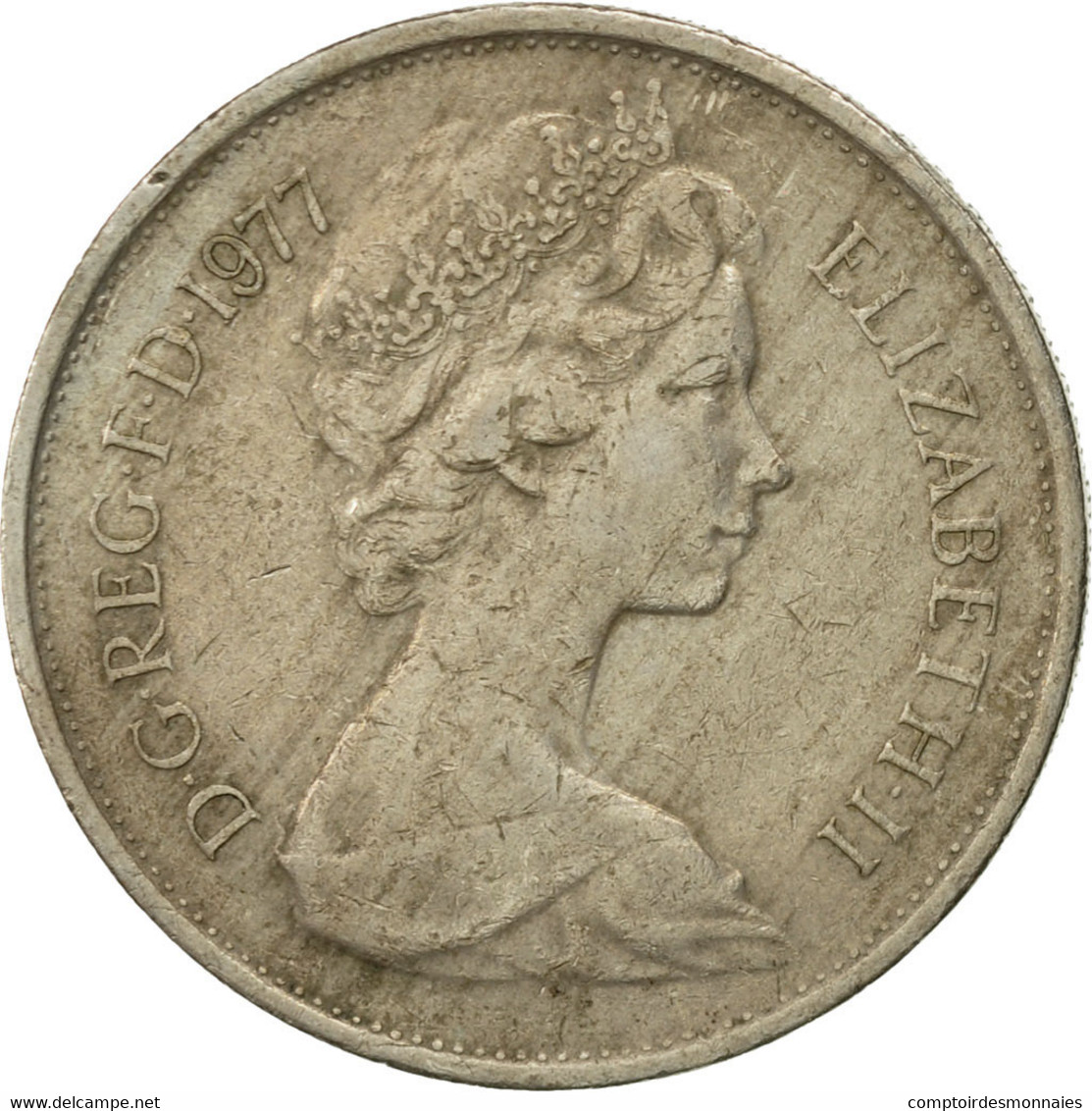 Monnaie, Grande-Bretagne, Elizabeth II, 10 New Pence, 1977, TB, Copper-nickel - 10 Pence & 10 New Pence