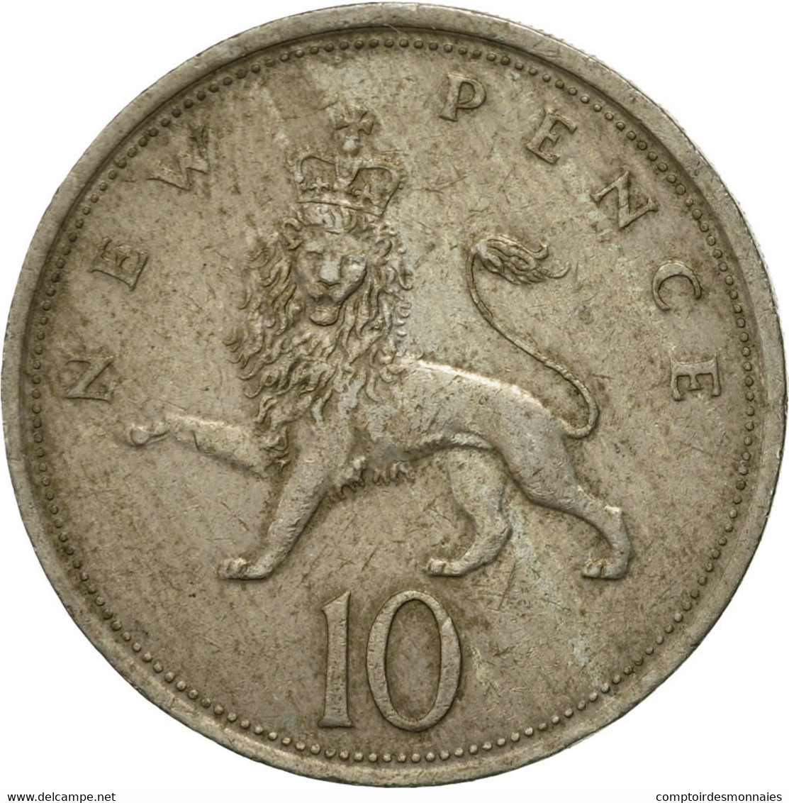 Monnaie, Grande-Bretagne, Elizabeth II, 10 New Pence, 1977, TB, Copper-nickel - 10 Pence & 10 New Pence