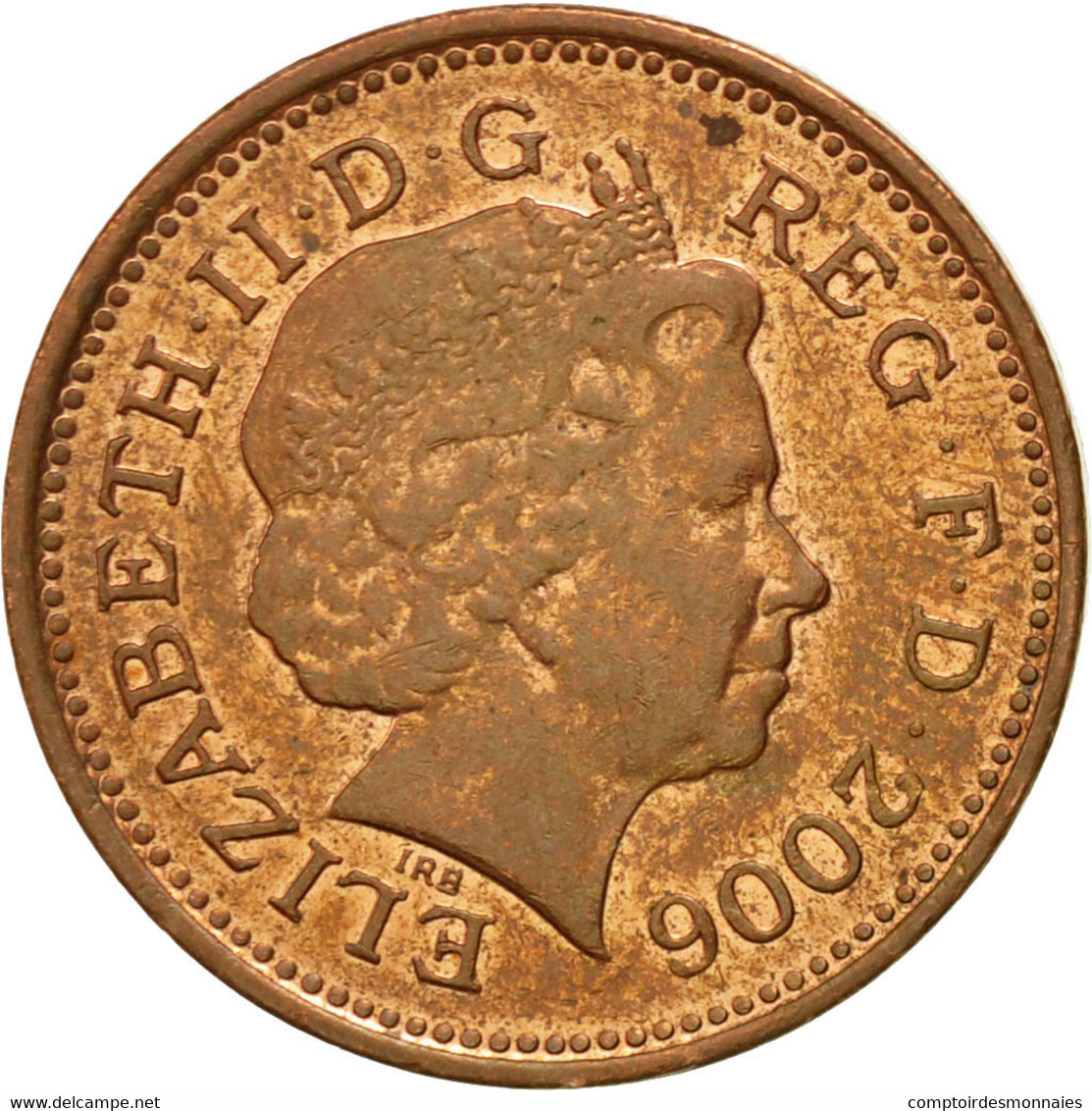 Monnaie, Grande-Bretagne, Elizabeth II, Penny, 2006, TTB, Copper Plated Steel - 1 Penny & 1 New Penny
